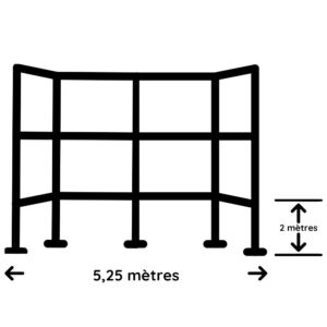 Stand intérieur 5,25 x 2 m